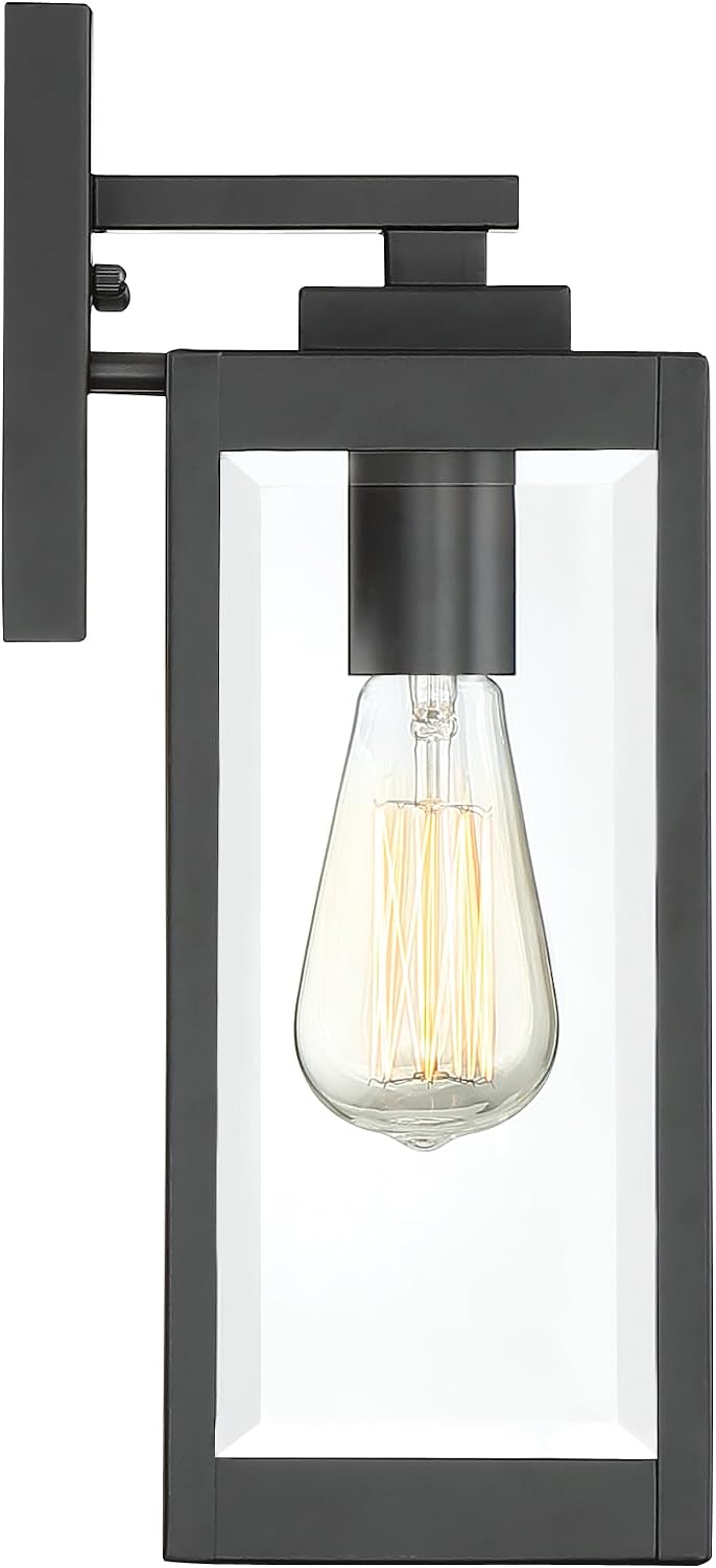 Quoizel Westover 14" Outdoor Wall Lantern, Earth Black