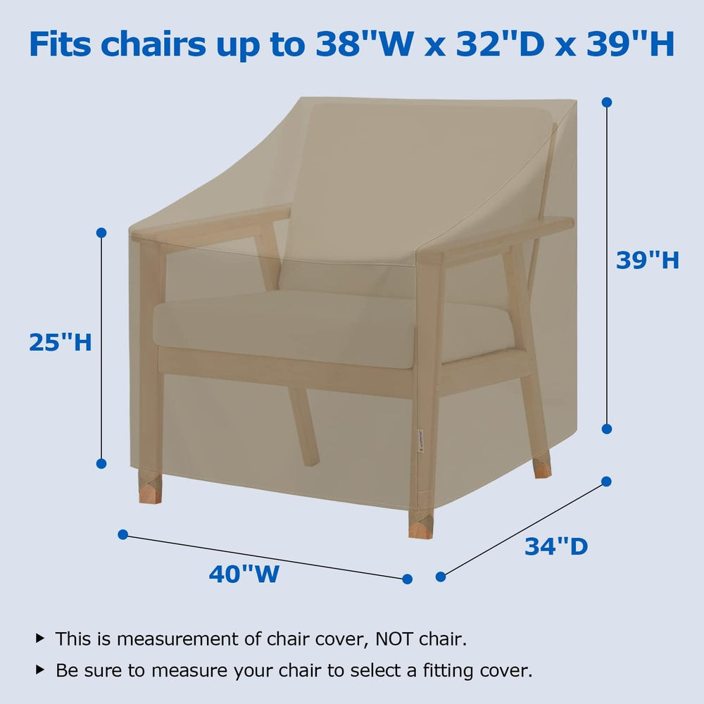 SunPatio Outdoor Oversized Chair Covers, Heavy Duty Waterproof Patio Large Ch...
