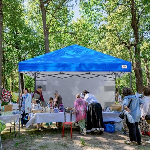 ABCCANOPY 10x10 Pop Up Canopy Tent with Storage Sidewall, Royal Blue
