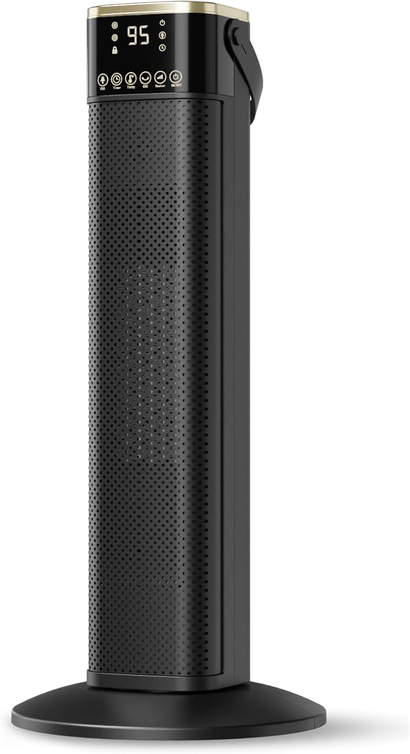 Space Heater for Indoor Use, 1500W PTC Ceramic Electric Heater with Thermosta...
