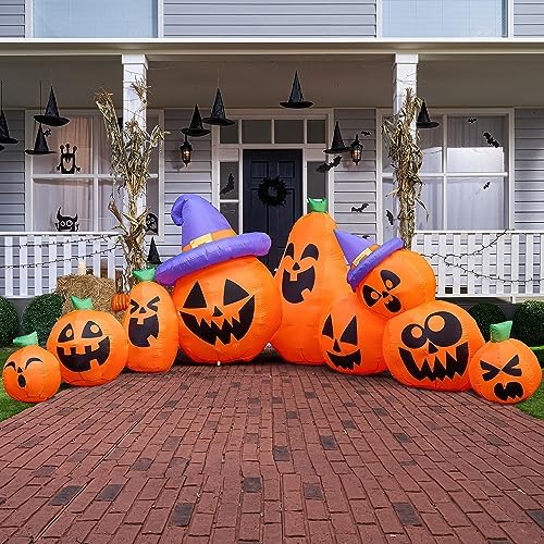 Joiedomi 12.5 FT Halloween Inflatable Pumpkin Outdoor Decorations, Blow Up Ya...