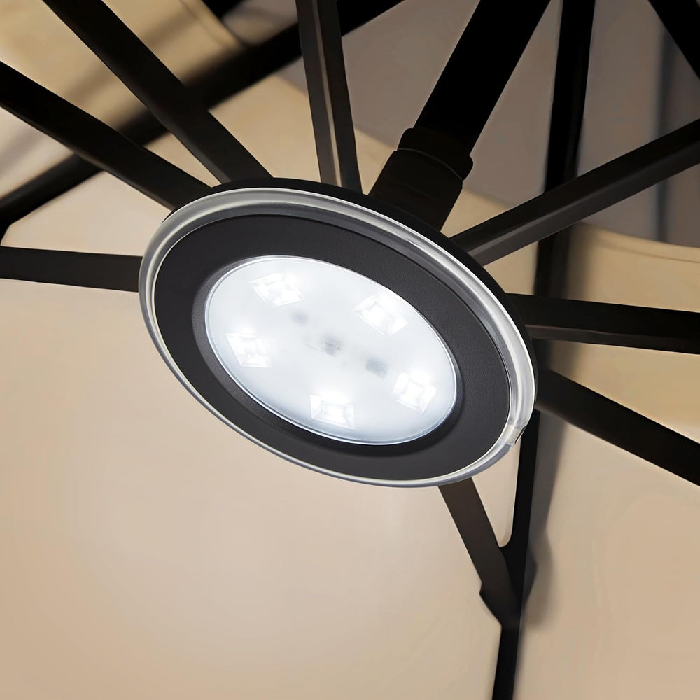 Vitnucrol LED Patio Umbrella Lights with Remote, 4000mAh Rechargeable