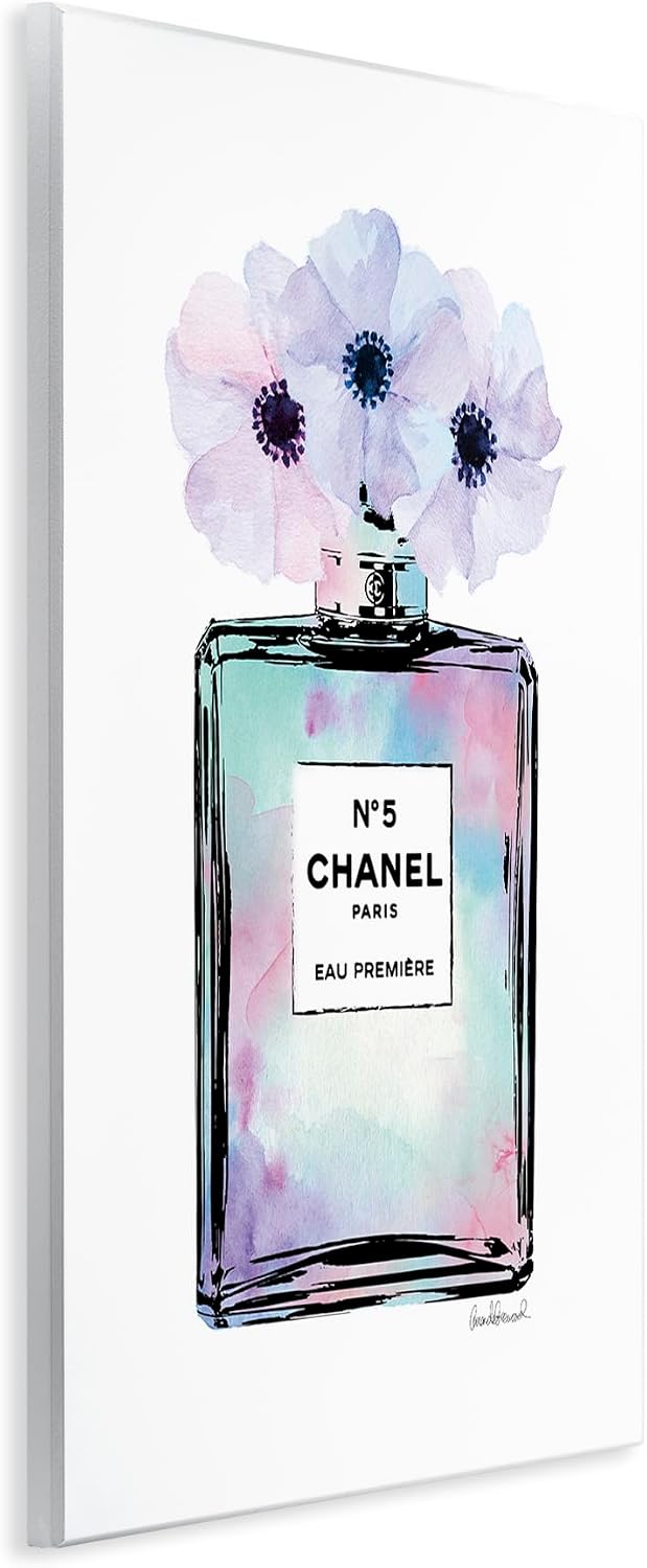 Purple Flower Glam Perfume, 10 x 15 Inch Mounted Print on Wall Plaque