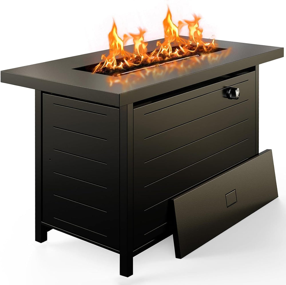Ciays 42 Inch Gas Fire Pit Table, 60,000 BTU Propane Pits for Outside with St...