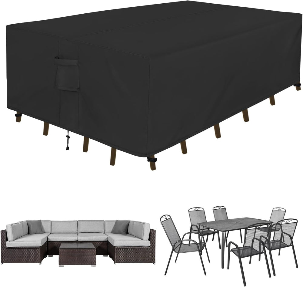 Easy-Going Rectangle Patio Furniture Cover Waterproof Outdoor Dining Table an...