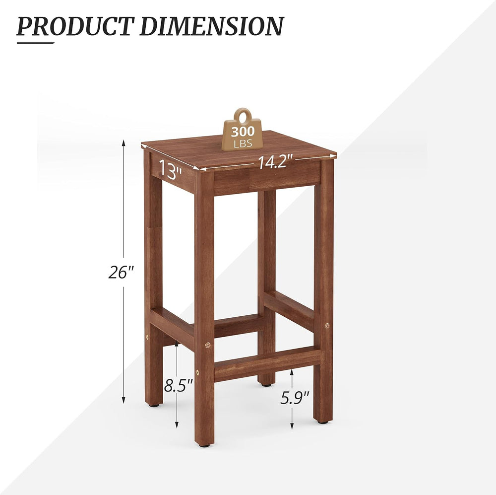Cozyman 26 Inch Bar Stools Set of 2, Counter Height Bar Stool with Footrest, ...