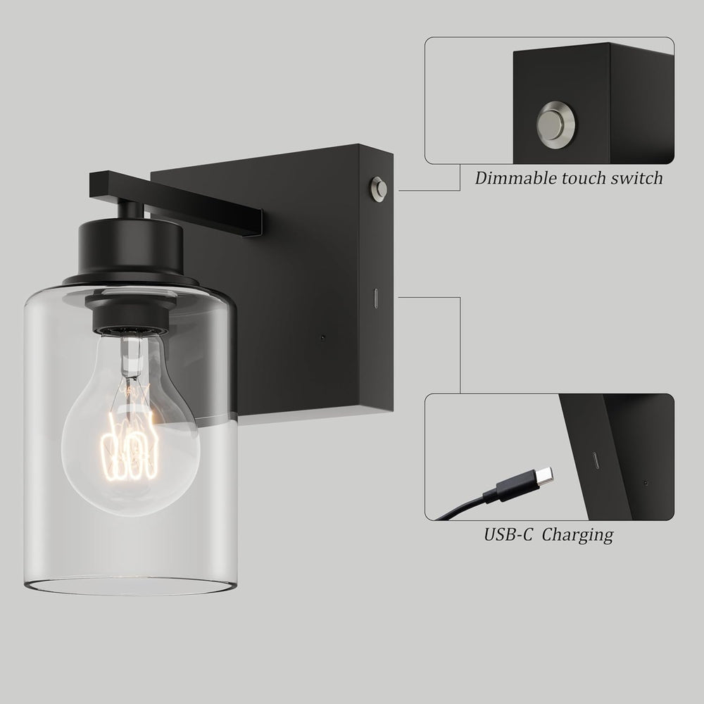 Wireless Battery Operated Wall Sconce Set of Two with Remote Control
