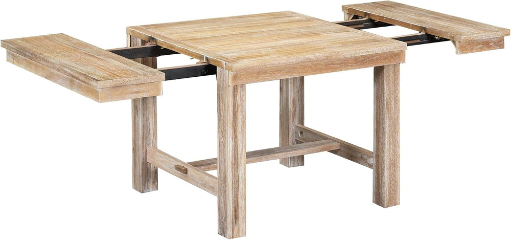 Farmhouse 6-Piece Extendable Dining Room Table Sets, Acacia Wood 82''...
