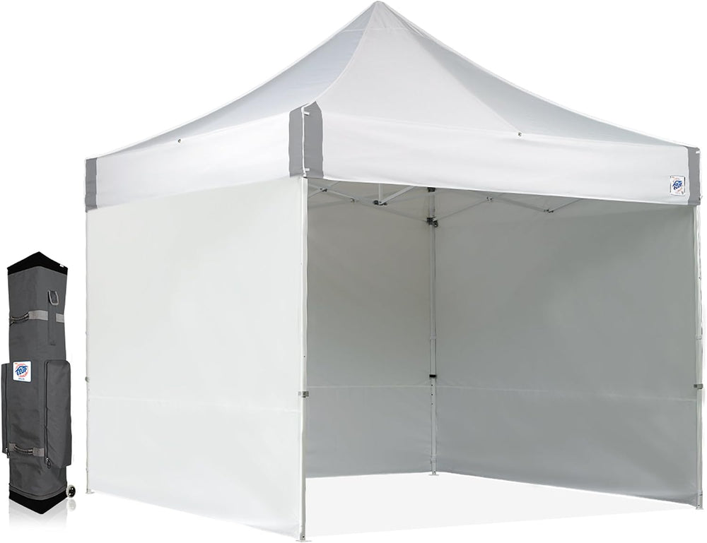 E-Z UP ES100S Instant Commercial Pop Up Canopy Tent, 10' x 10' with 3...