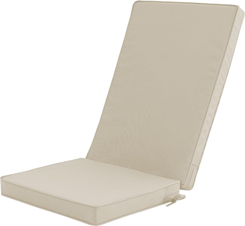 Outdoor Adirondack Chair Cushion - Removable Cover, Water-Repellent, Fade-Res...