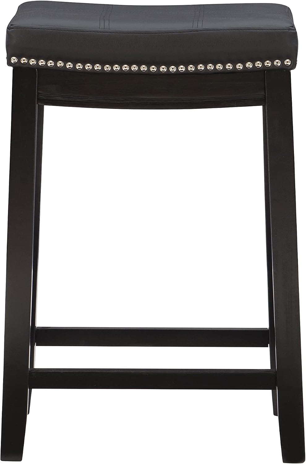 Linon Claridge Counter Stool, Black, 26" x 18" x 12.75"
