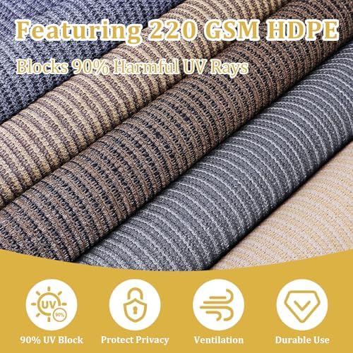 Shade&Beyond Outdoor Roller Shades with Splicing Design, 8' W x 8'...