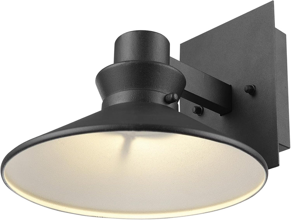 Globe Electric 44686 Harris LED Integrated Outdoor Wall Sconce, Matte Black, ...