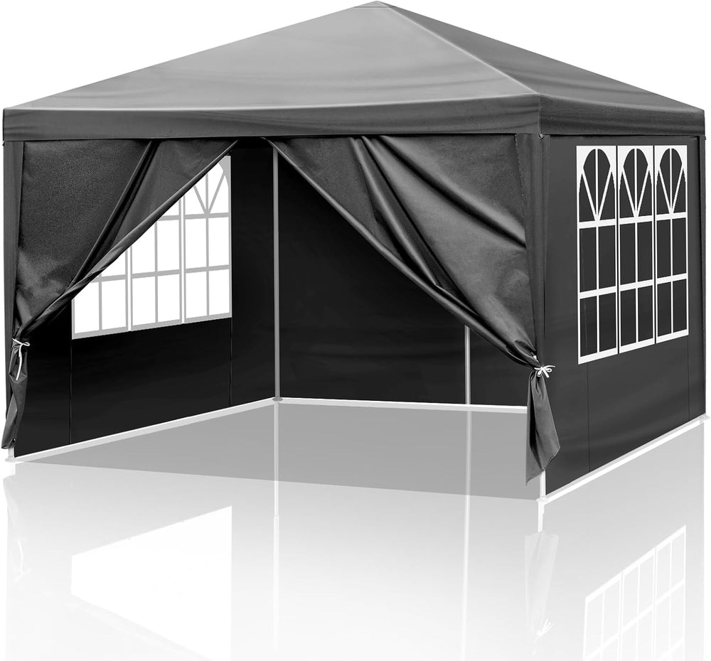 10x10 FT Party Tent, Outdoor Wedding Tents for Parties, Canopy Event Tent wit...