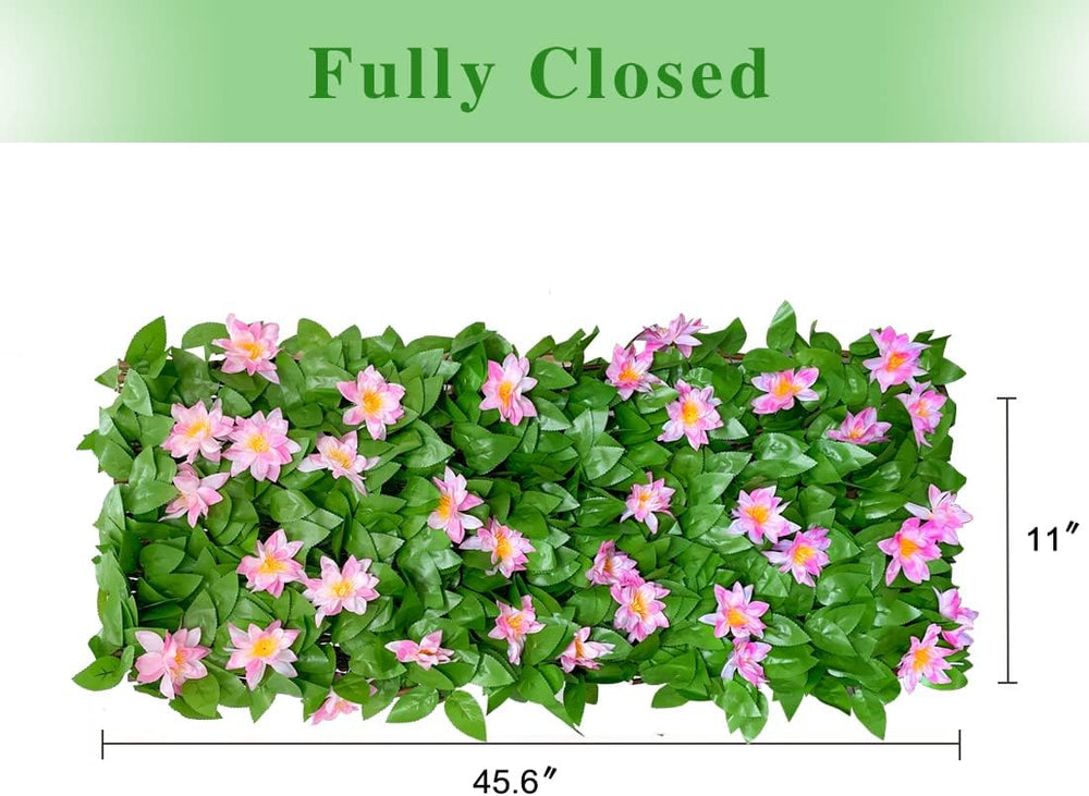Expandable Faux Ivy Fence Privacy Screen for Patio Outdoor Balcony Bedroom De...