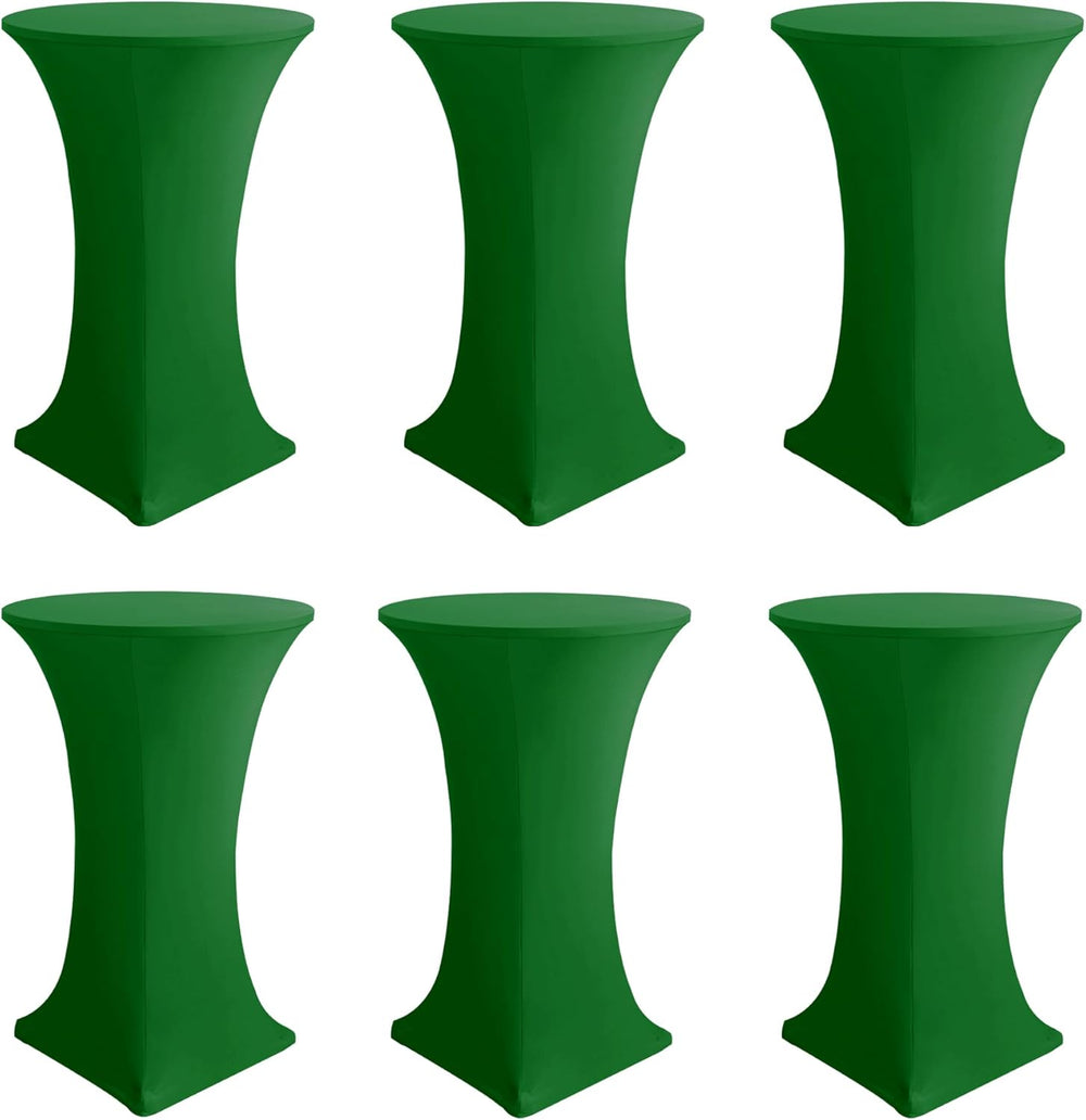 Cocktail Table Covers-Spandex Round High Top Table Cloths Party Green