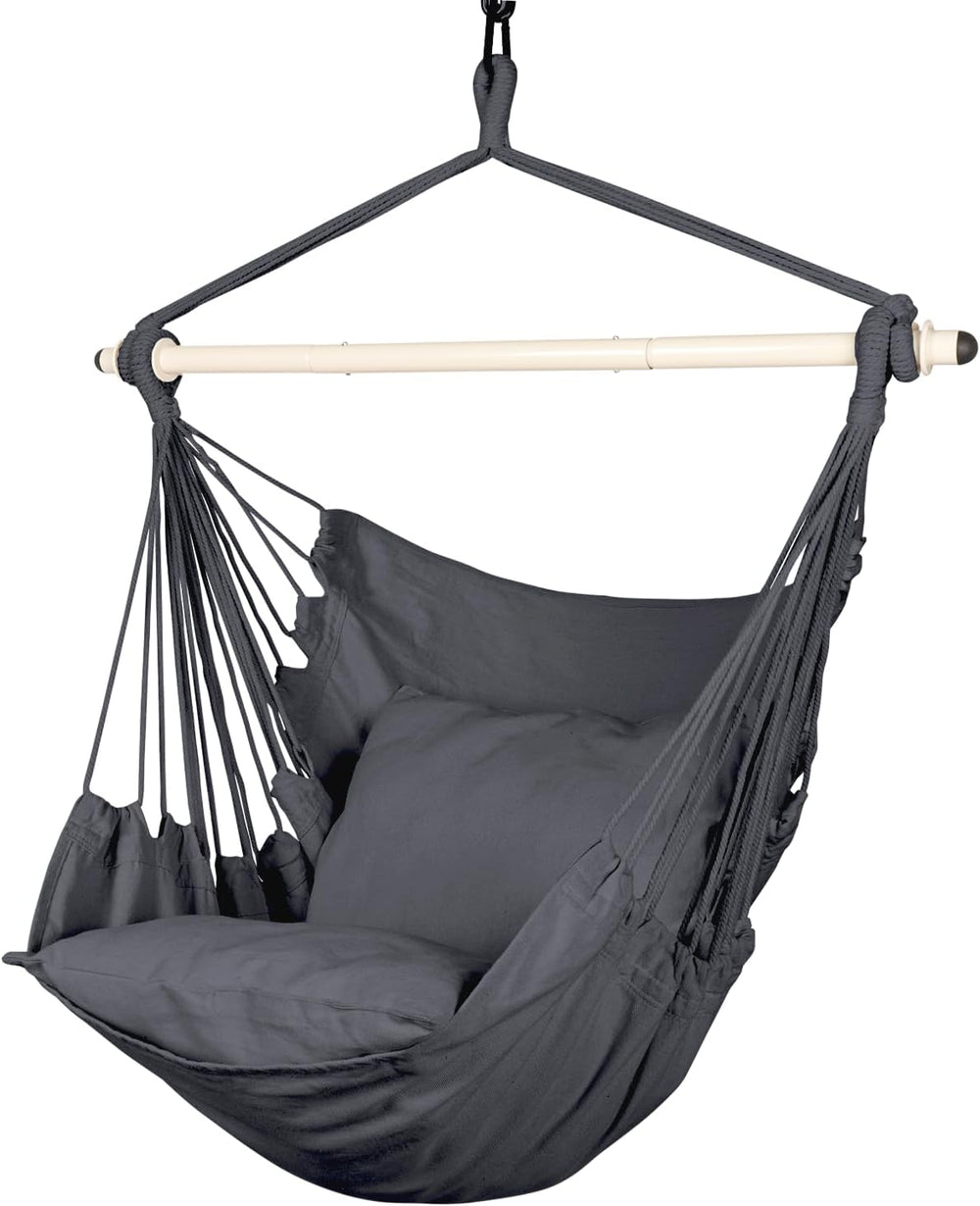 Highwild Hammock Chair Hanging Rope Swing - Max 500 Lbs - 2 Cushions Included...