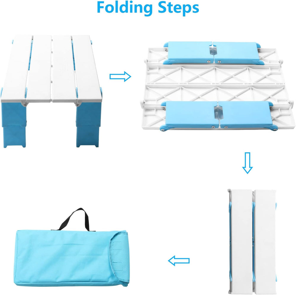 Modern-Depo 15.9"x14.2"x9.6" Large Portable Folding Beach Tabl...