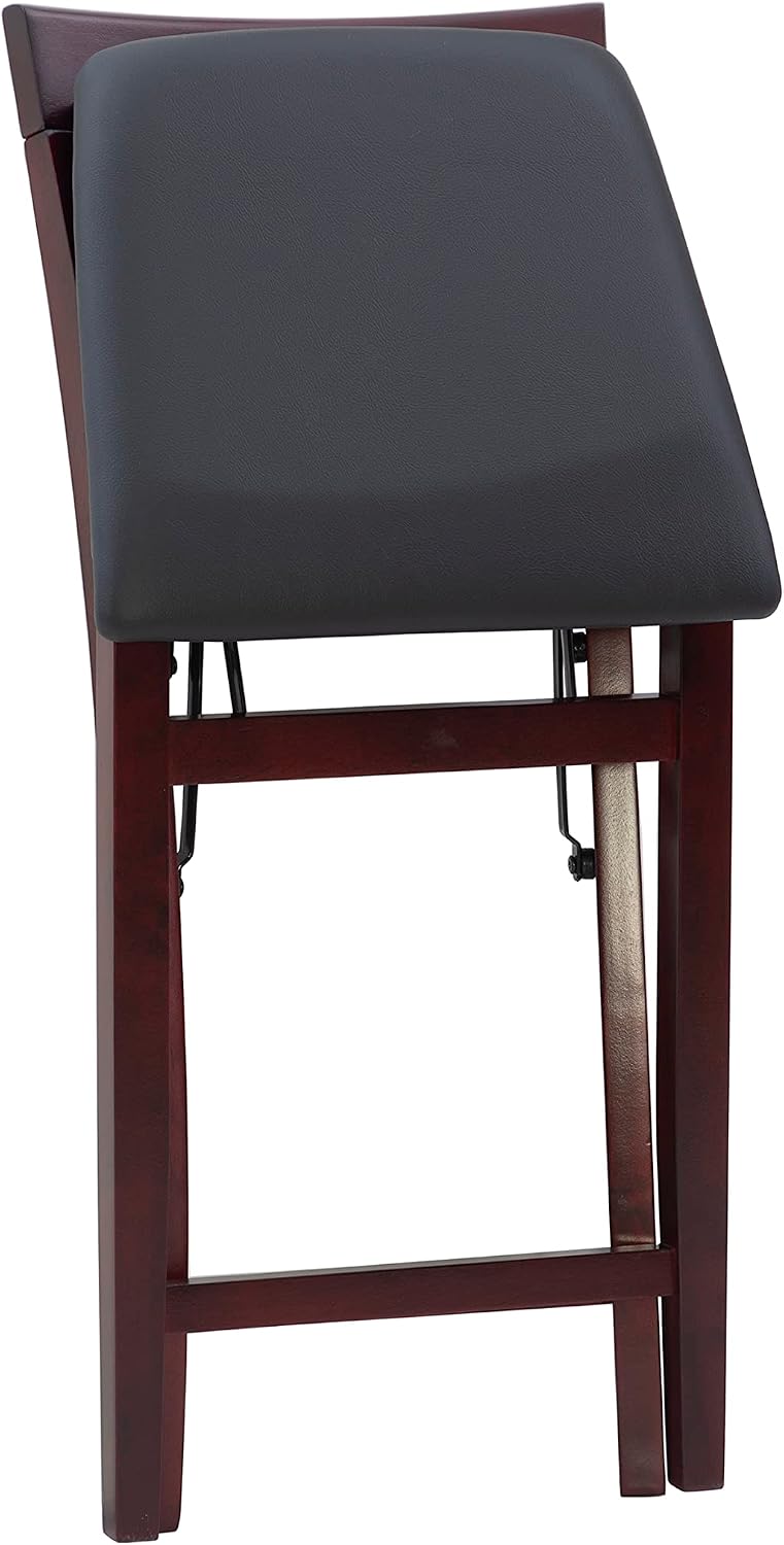 Linon Triena X Back Folding Counter Stool, Brown