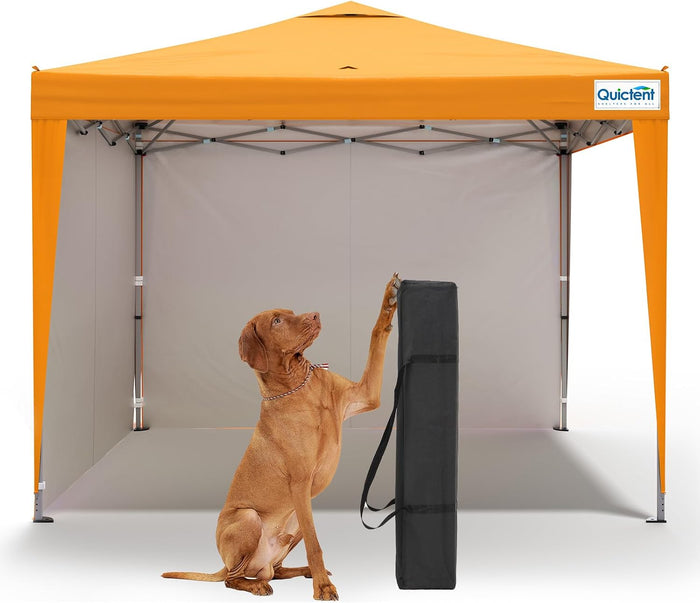 Quictent 10x10FT Pop Up Canopy Tent with 2 Sidewall