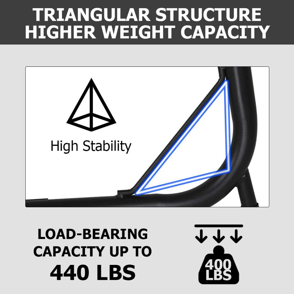 FDW Adjustable Hammock Chair Stand Hammock Stand Only Hanging Chair Stand Swi...