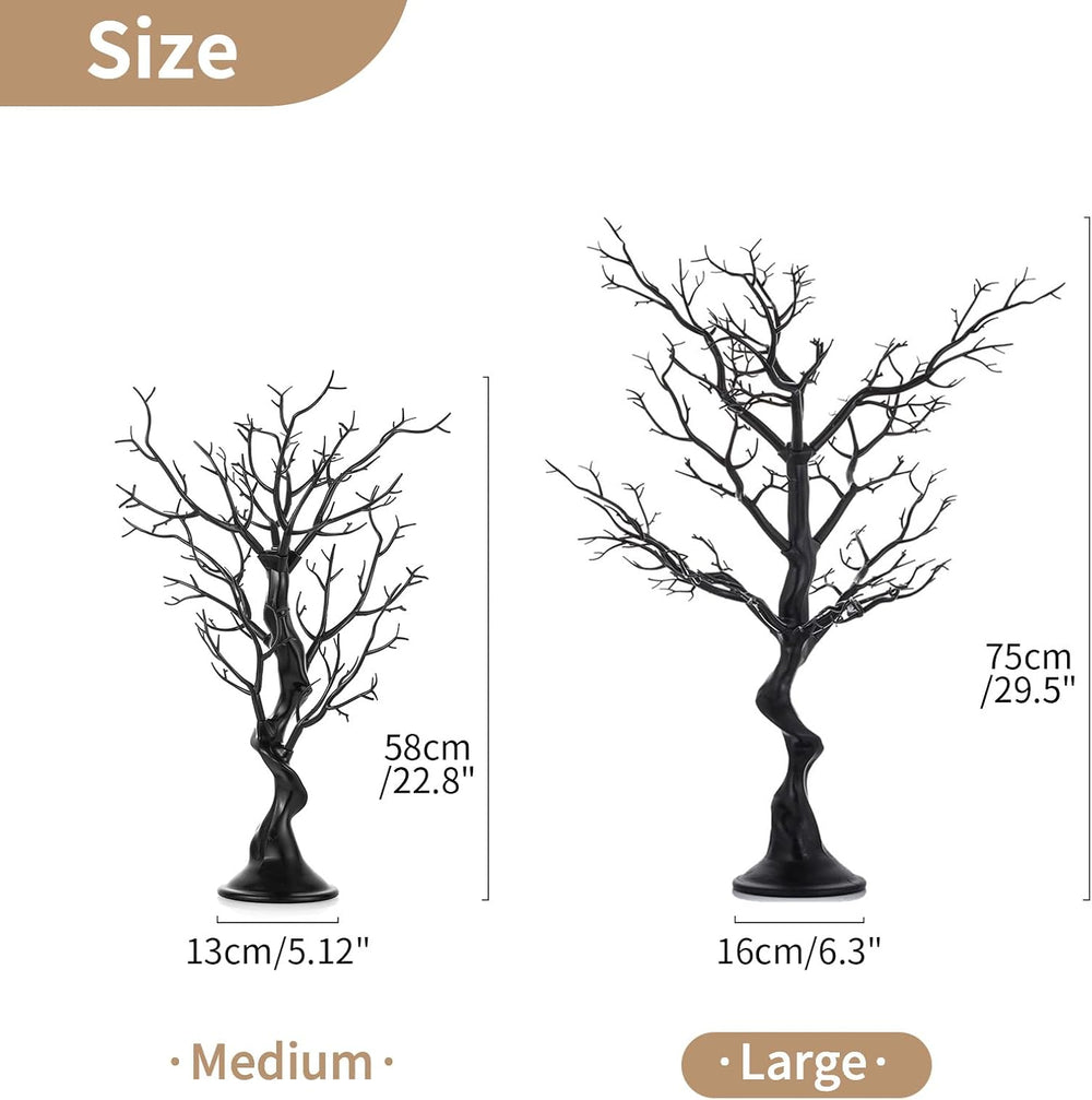 NUPTIO Black Ornament Tree, 30 Inch Artificial Halloween Spooky Branch