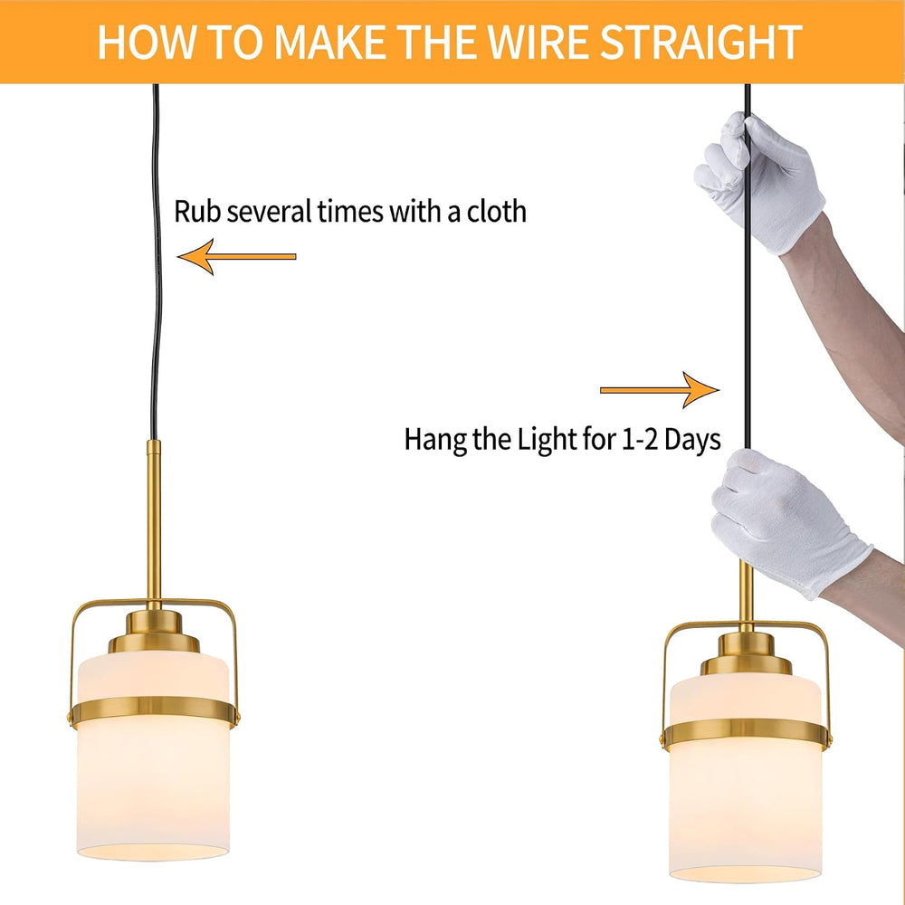 Modern Brass Pendant Lights Kitchen Island Light, Adjustable Hanging Light Fi...