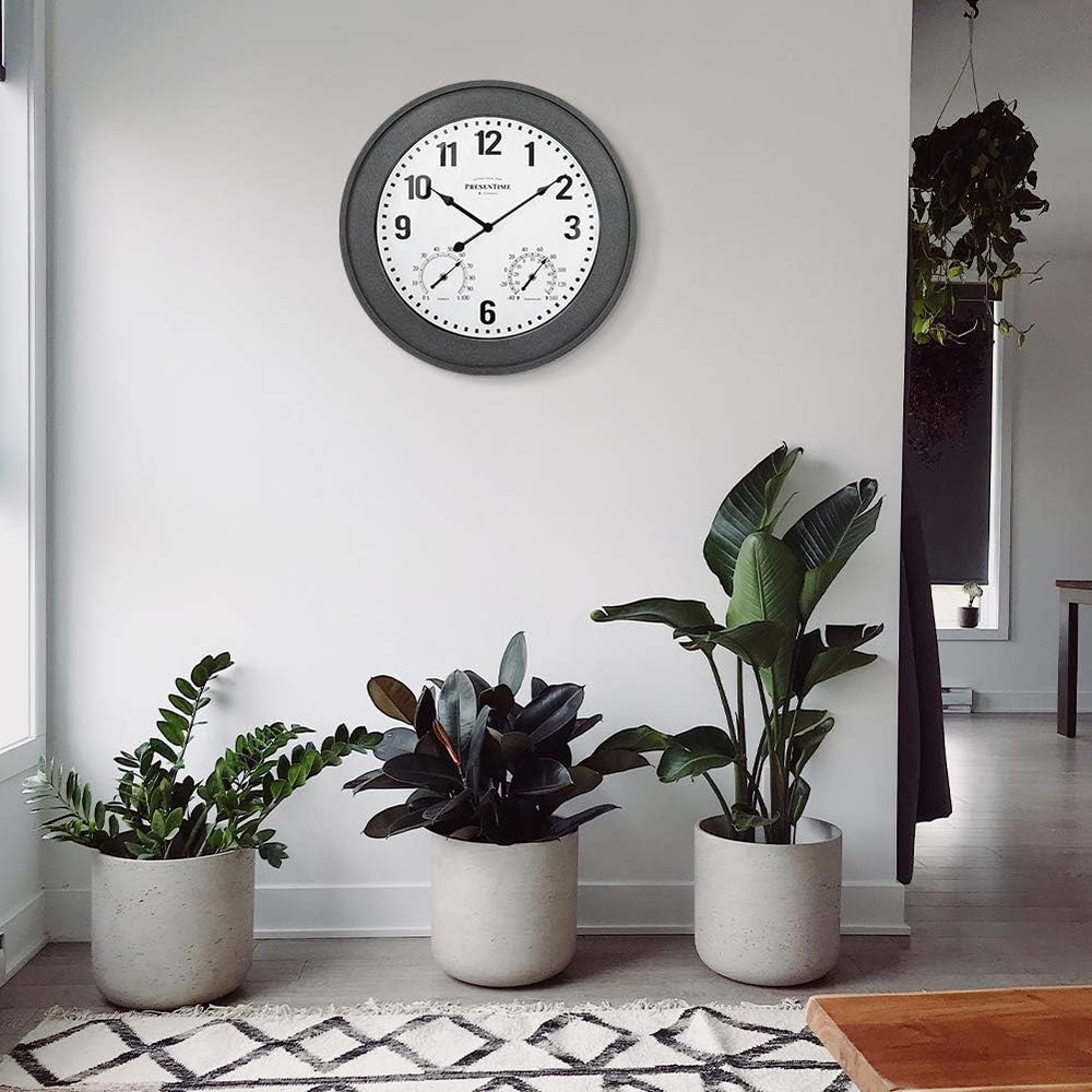 Presentime 20" Bradford in/Outdoor Farmhouse Clock