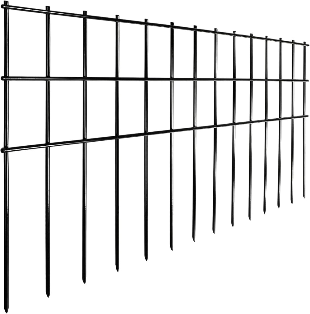 Getlay Animal Barrier Fence 25ft(L) x15in(H),10Pack Black No Dig Fence,Anti-R...