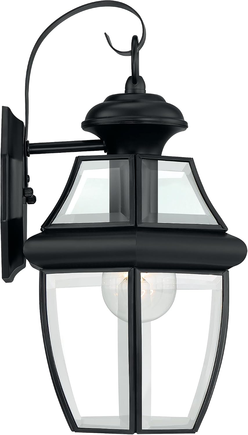 Quoizel Newbury 14" Outdoor Wall Lantern, Mystic Black