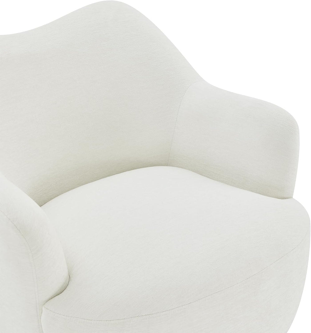 KISLOT Swivel Accent Chair Set of 2,Upholstered Barrel Chair with Curves Came...
