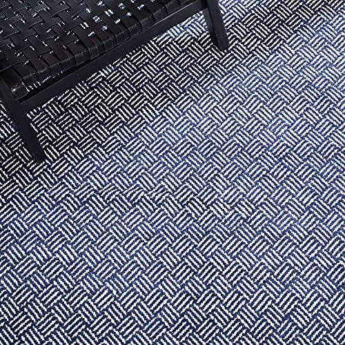 SAFAVIEH Boston Collection 6' x 9' Navy BOS680D Handmade Flatweave Co...
