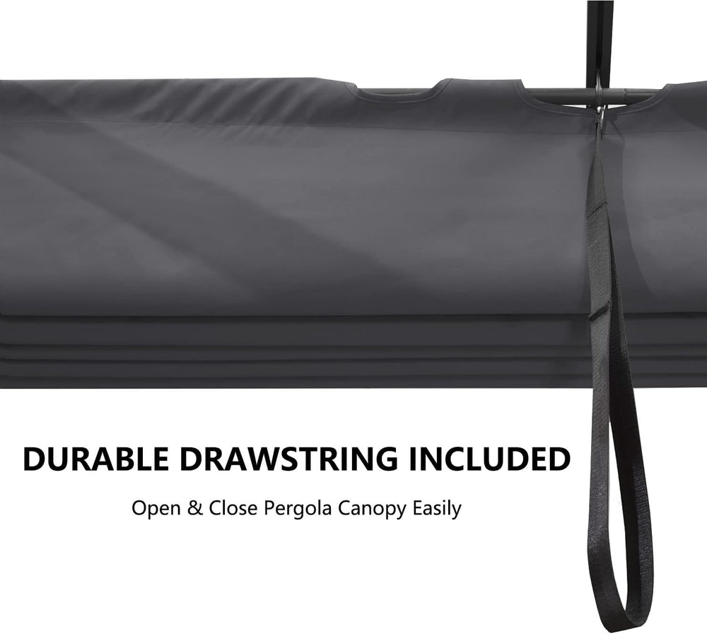 Pergola Shade Cover Replacement Canopy Top Compatible with 10 X 10 ft 6-Bar P...