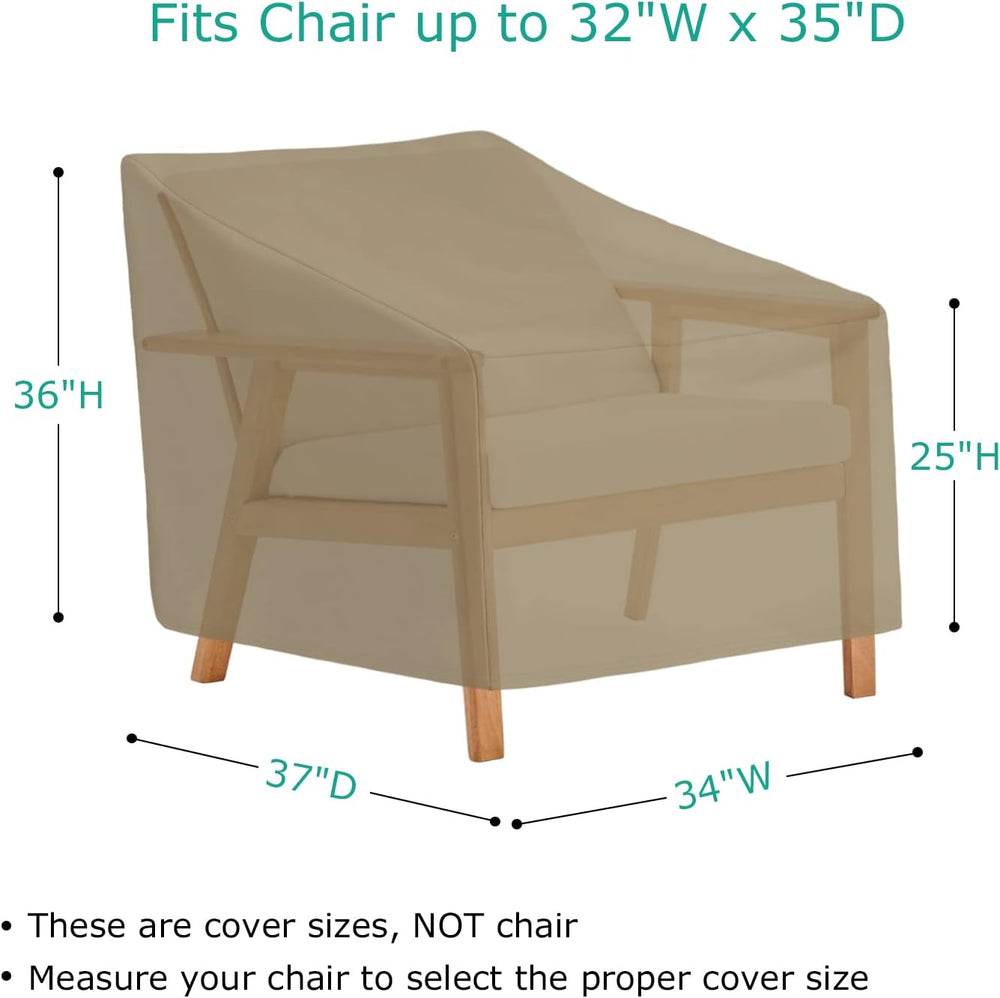 SunPatio Outdoor Chair Covers Waterproof, Heavy Duty Patio Lawn Furniture Cov...