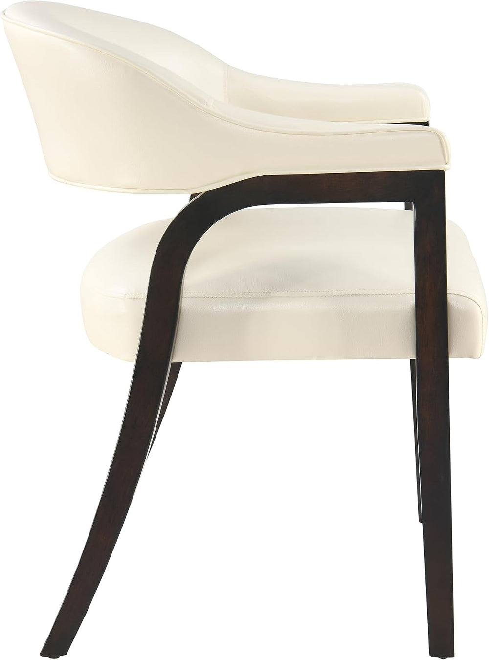 PU Leather Barrel Dining Chair Set of 4, Armchairs Set, No Table
