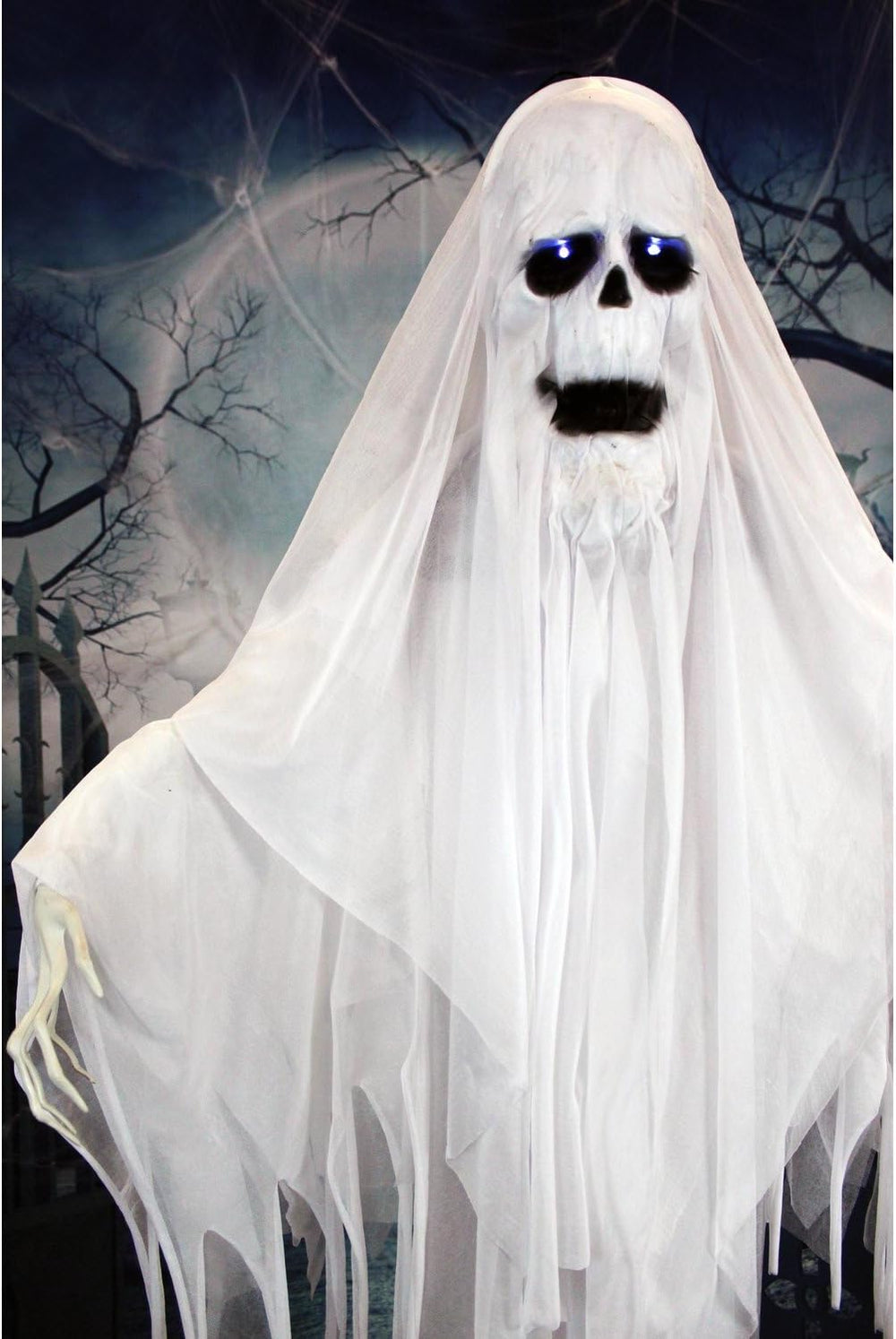 Haunted Hill Farm 6.0-Ft. Life-Size Talking Ghost Halloween Animatronic