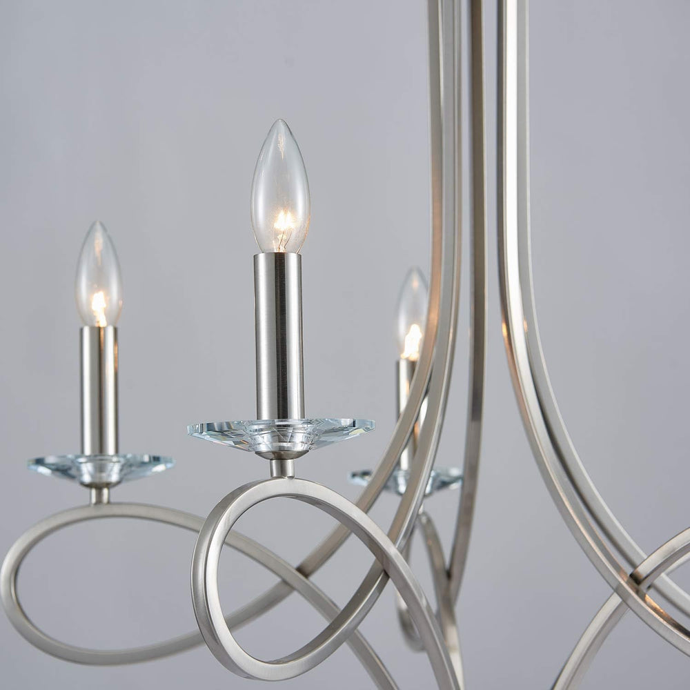 Saint Mossi 5-Lights Nickel Plated Modern Chandelier Light Fixture,Modern Pen...