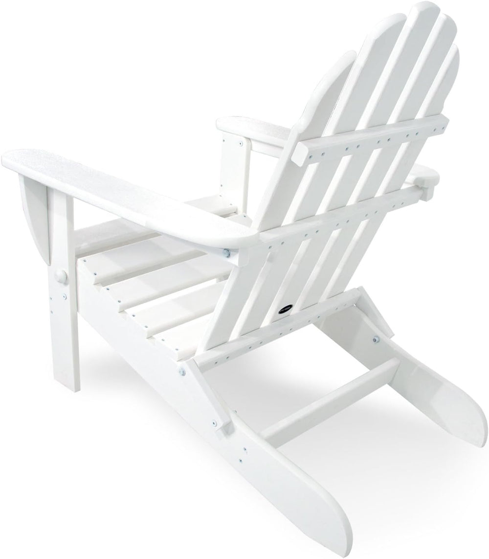 POLYWOOD AD5030WH Classic Folding Adirondack Chair, White 35.7 x 29 x 35.7 in...