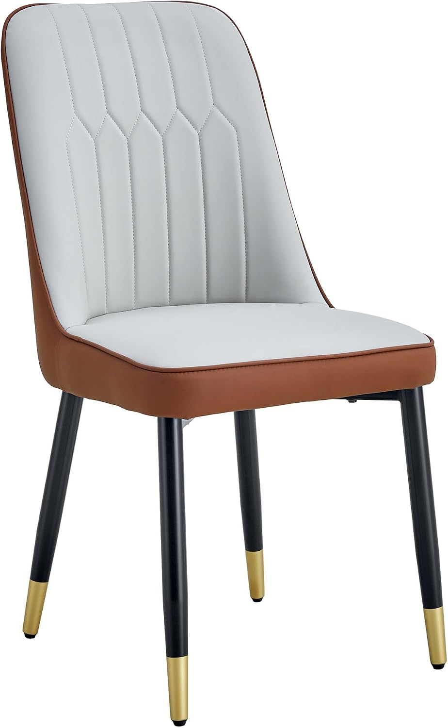 Ebullient Modern Dining Chairs Set of 2, Armless PU Leather Upholstered Seat ...