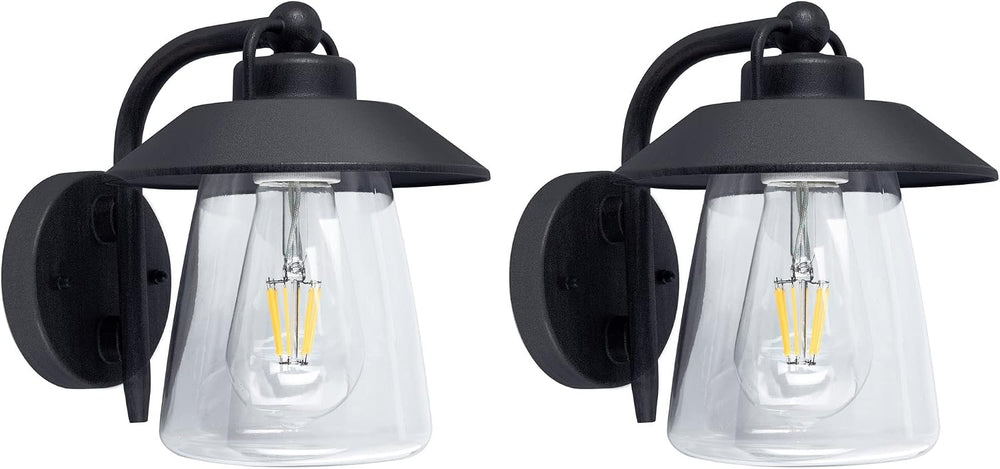 LUTEC 2 Pack Outdoor Indoor Exterior Light Fixture, Farmhouse Barn Wall Sconc...