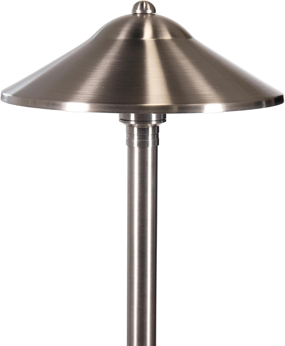 VOLT Max Spread 12V Stainless Steel Path Light (25" Tall, 9" Shade)
