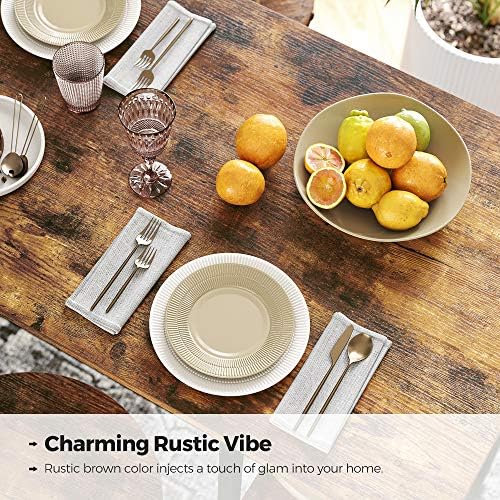 VASAGLE Bar Table with Sturdy Metal Frame, Easy Assembly, Industrial Design, ...