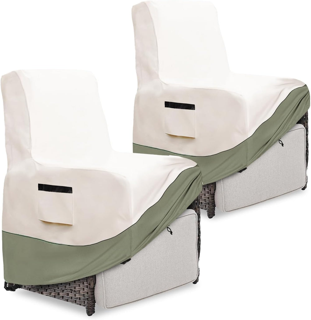 Outdoor Recliner Chair Covers Waterproof,Patio Swivel Chair Covers, 2 Pack