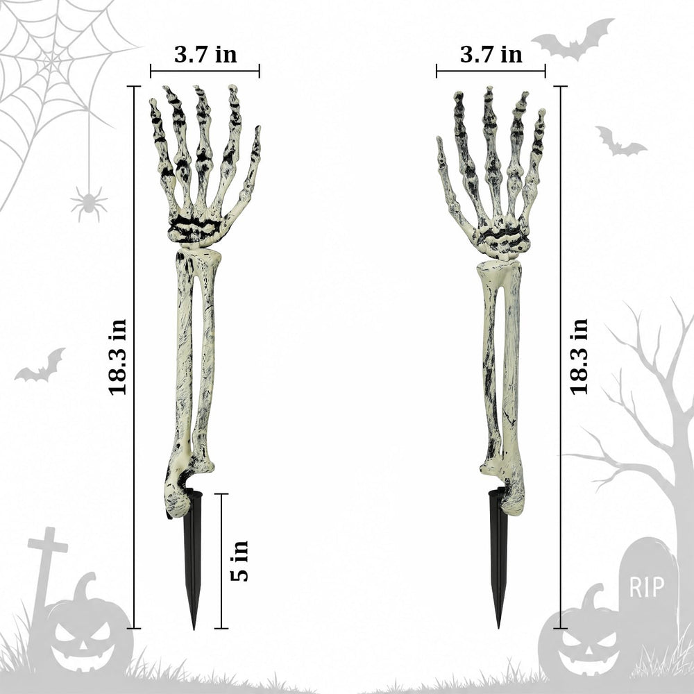 Halloween Outdoor Decorations, 8 PCS Groundbreaker Skeleton Hands Stakes