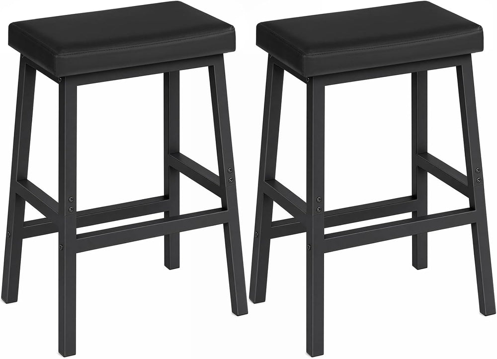 HOOBRO Bar Stools, Set of 2 Bar Chairs, Counter Height Bar Stools, 24 Inch Ba...