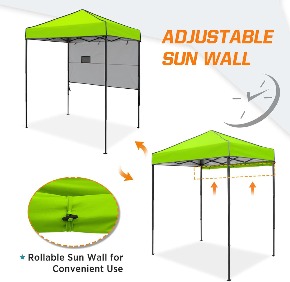 COOS BAY 6x4 Pop Up Canopy Tent with Adjustable Side Wall, Easy Setup Lightwe...