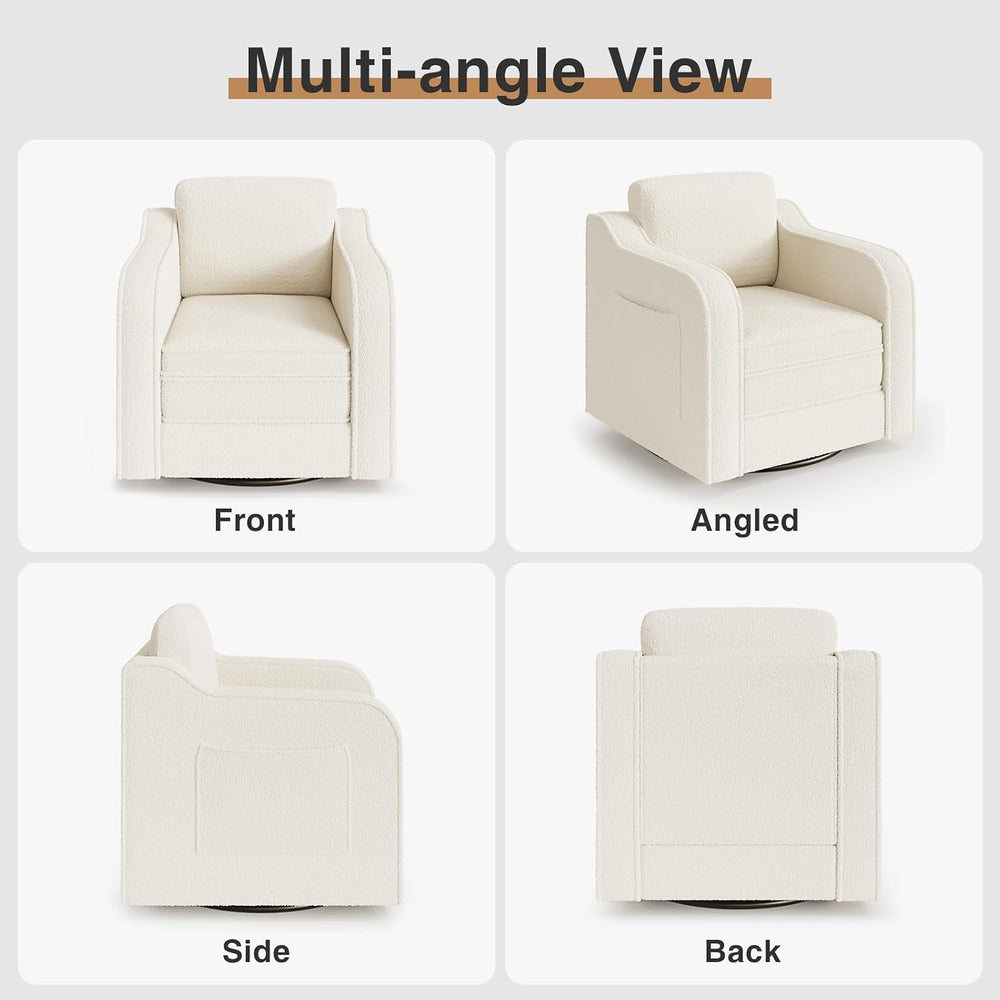 Swivel Accent Chair Set of 2, Armchair Single Sofa Chair for Living Room