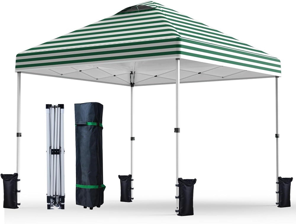 Nazhura 10' x 10' Pop Up Canopy Tent with Sand Weight Bag, Freestandi...