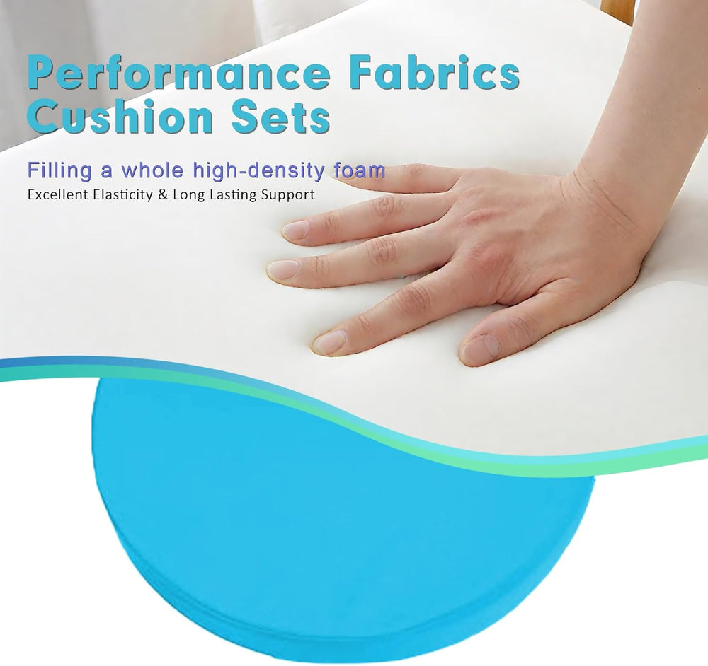 Outdoor Bistro Chair Cushions Round Seat Cushions with Ties