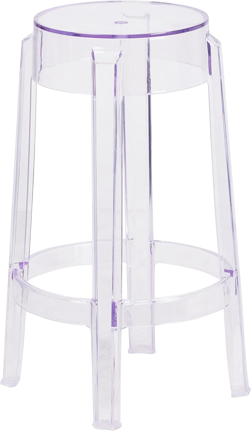 Flash Furniture Laney 25.75" Indoor/Outdoor Counter Height Transparent D...